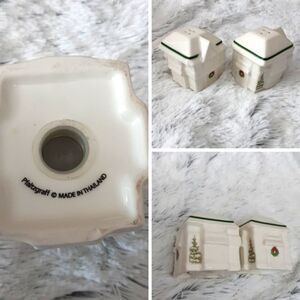 Pfaltzgraff Victorian Lane Christmas House S & P‎ Shakers Retired